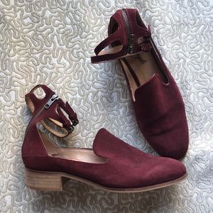 Burgundy Free People loafers